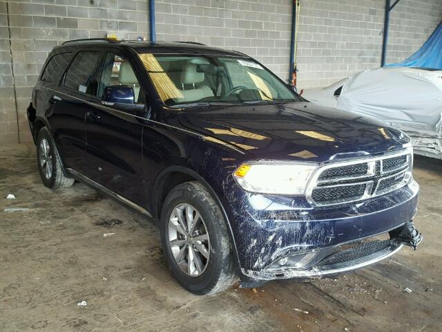 1C4SDHDT0EC283702 - 2014 DODGE DURANGO BLUE photo 1