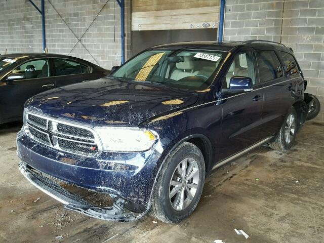 1C4SDHDT0EC283702 - 2014 DODGE DURANGO BLUE photo 2