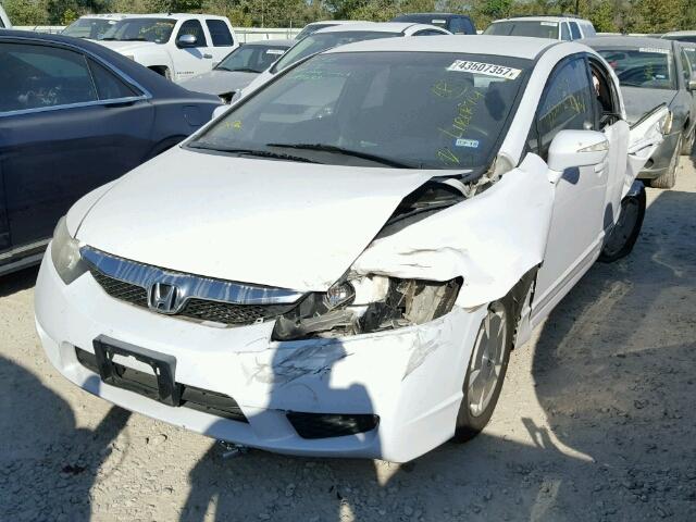 JHMFA36299S008633 - 2009 HONDA CIVIC HYBR WHITE photo 2