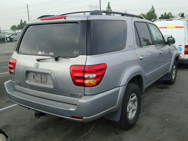 5TDZT34A72S091819 - 2002 TOYOTA SEQUOIA SR SILVER photo 4