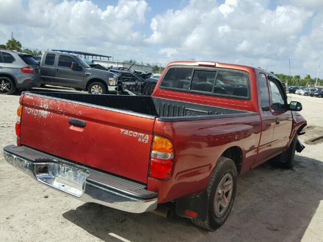 5TEVL52N13Z167829 - 2003 TOYOTA TACOMA XTR RED photo 4