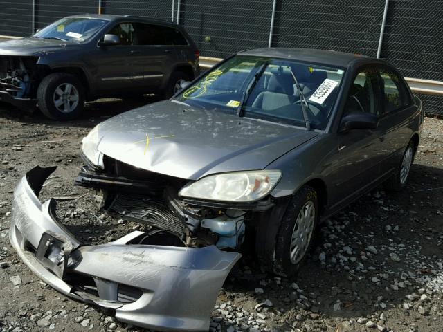 2HGES16514H595405 - 2004 HONDA CIVIC LX GRAY photo 2