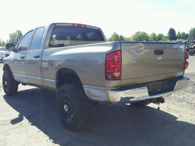 3D7KS28D27G803930 - 2007 DODGE RAM 2500 S BROWN photo 3