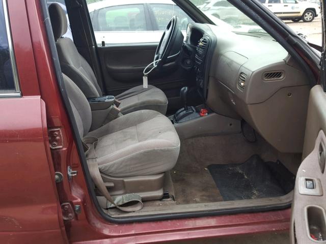 KNDJB723715035010 - 2001 KIA SPORTAGE MAROON photo 5