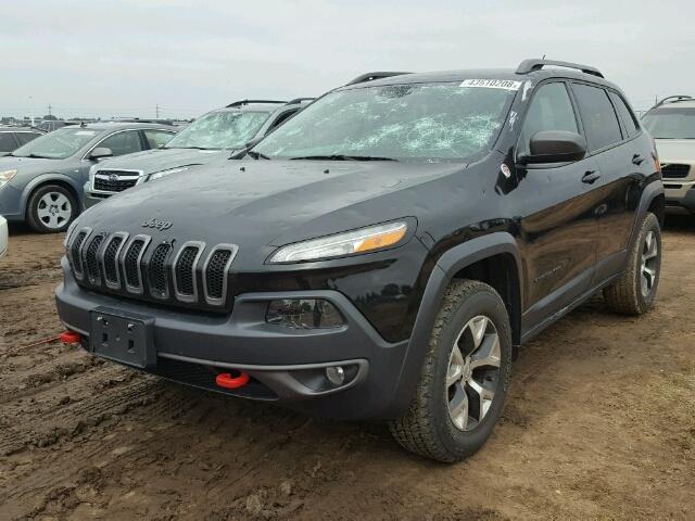 1C4PJMBS2FW500782 - 2015 JEEP CHEROKEE T BLACK photo 2