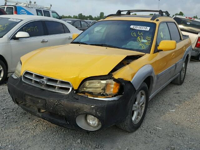 4S4BT61C237107604 - 2003 SUBARU BAJA YELLOW photo 2