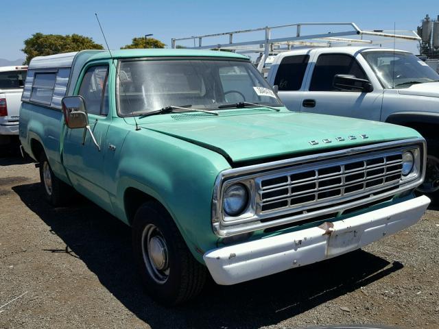 D14BB6S308886 - 1976 DODGE PICKUP GREEN photo 1