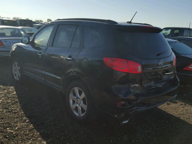 5NMSH73E28H224223 - 2008 HYUNDAI SANTA FE BLACK photo 3