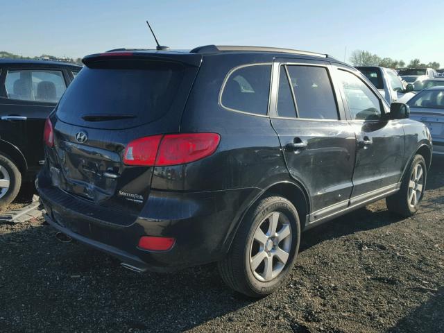 5NMSH73E28H224223 - 2008 HYUNDAI SANTA FE BLACK photo 4