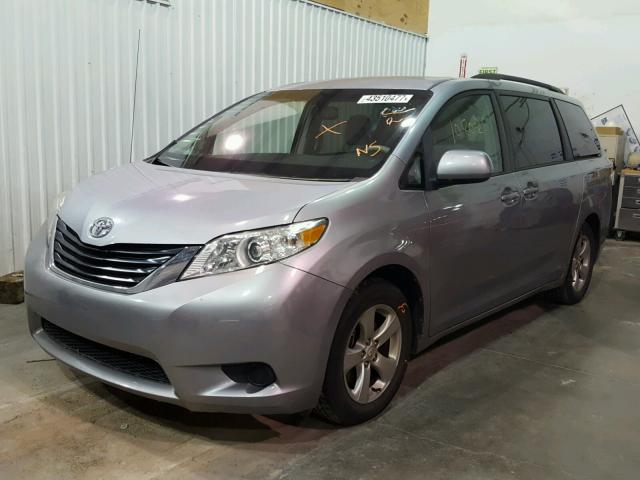 5TDKK3DC0BS070283 - 2011 TOYOTA SIENNA LE SILVER photo 2