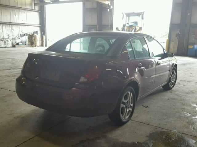 1G8AL52F93Z108959 - 2003 SATURN ION LEVEL MAROON photo 4