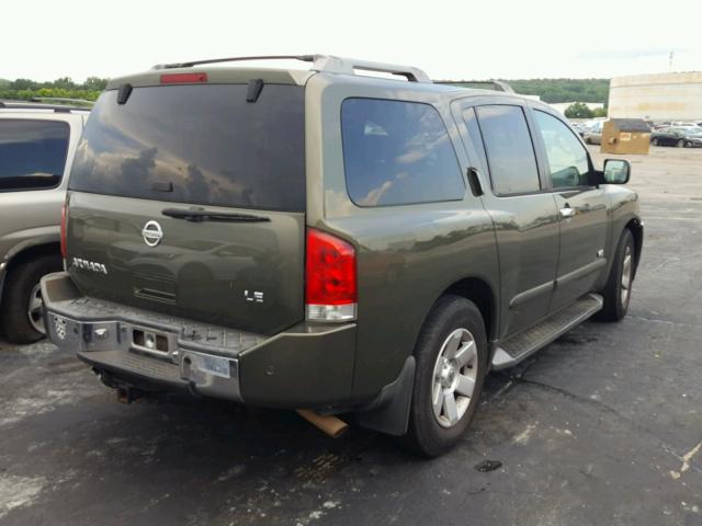 5N1AA08A85N739430 - 2005 NISSAN ARMADA SE GREEN photo 4