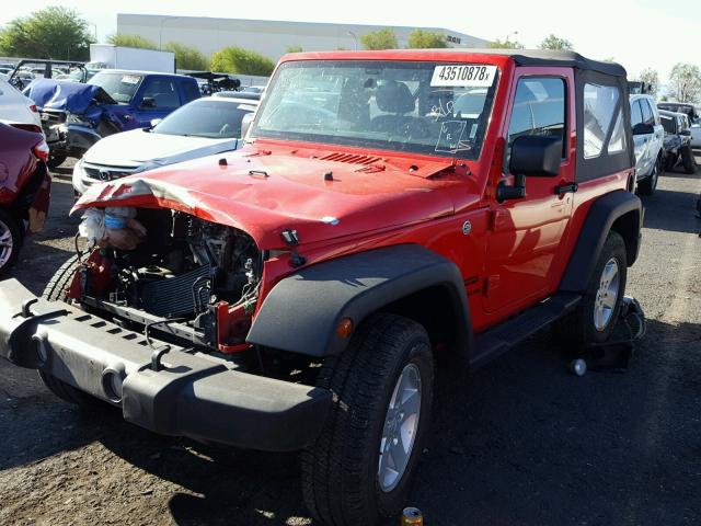 1C4GJWAG6HL631792 - 2017 JEEP WRANGLER S წითელი ფოტო 2