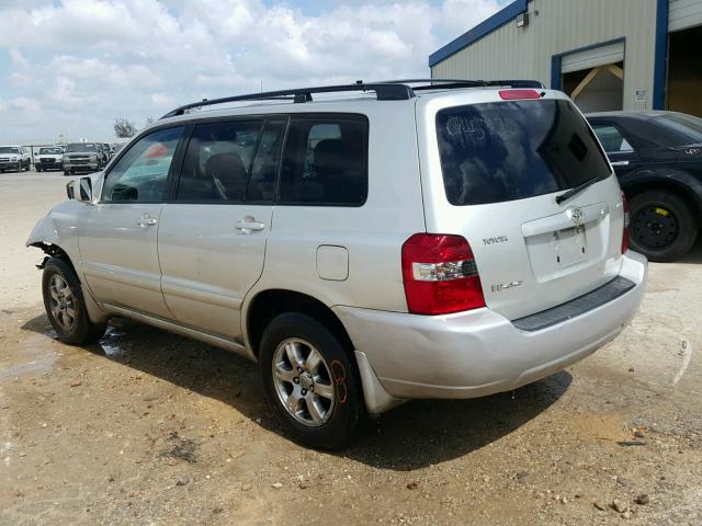 JTEEP21A740028920 - 2004 TOYOTA HIGHLANDER SILVER photo 3