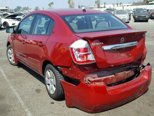 3N1AB6AP2BL636909 - 2011 NISSAN SENTRA 2.0 RED photo 3