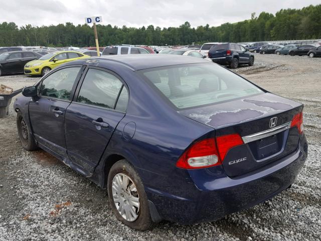 2HGFA1F35AH522684 - 2010 HONDA CIVIC VP BLUE photo 3