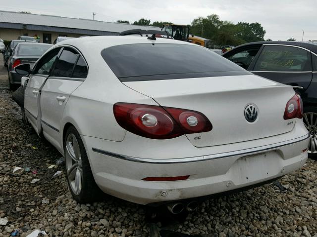 WVWMP7AN6AE549559 - 2010 VOLKSWAGEN CC SPORT WHITE photo 3