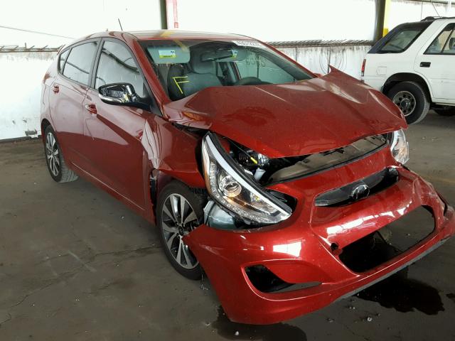 KMHCU5AE9HU365088 - 2017 HYUNDAI ACCENT SPO RED photo 1