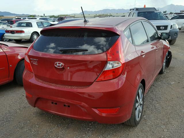 KMHCU5AE9HU365088 - 2017 HYUNDAI ACCENT SPO RED photo 4