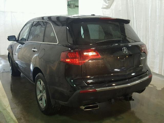 2HNYD2H64DH003166 - 2013 ACURA MDX ADVANC BLACK photo 3