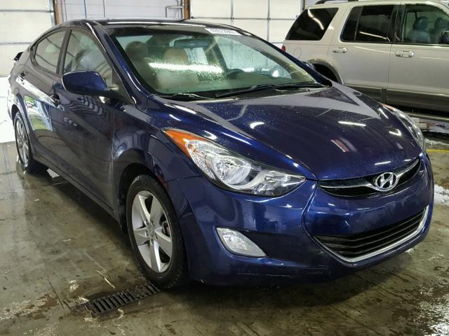 5NPDH4AE5DH413813 - 2013 HYUNDAI ELANTRA GL BLUE photo 1