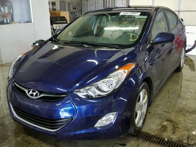 5NPDH4AE5DH413813 - 2013 HYUNDAI ELANTRA GL BLUE photo 2