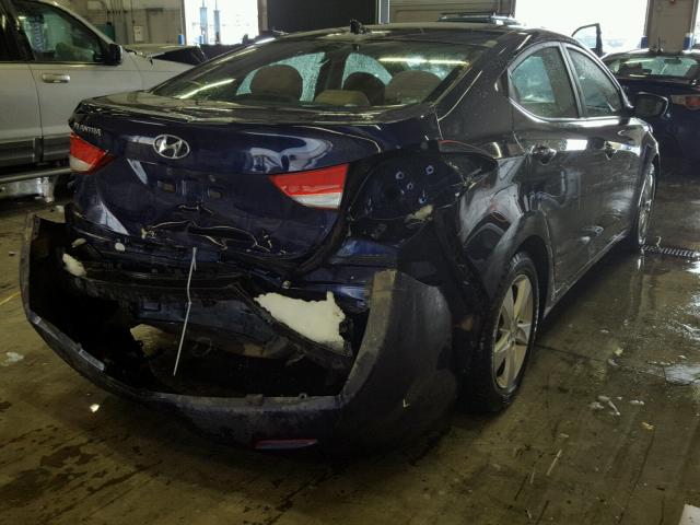 5NPDH4AE5DH413813 - 2013 HYUNDAI ELANTRA GL BLUE photo 4