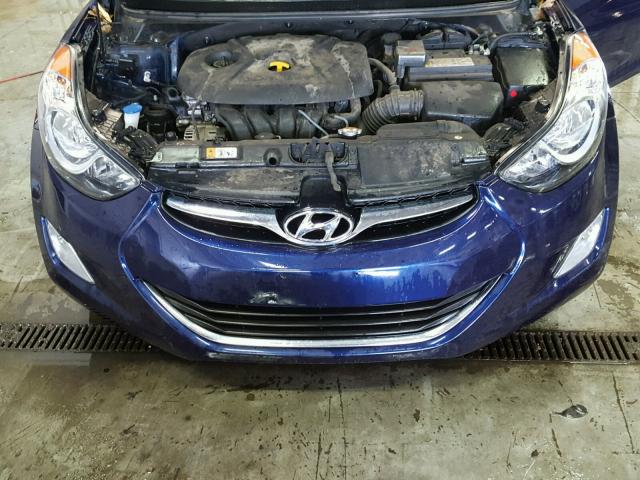 5NPDH4AE5DH413813 - 2013 HYUNDAI ELANTRA GL BLUE photo 7