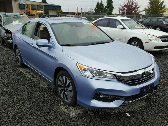 JHMCR6F59HC021107 - 2017 HONDA ACCORD HYB BLUE photo 1