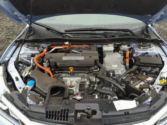 JHMCR6F59HC021107 - 2017 HONDA ACCORD HYB BLUE photo 7