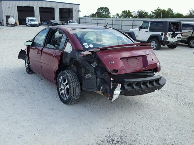 1G8AL54F35Z119701 - 2005 SATURN ION LEVEL RED photo 3