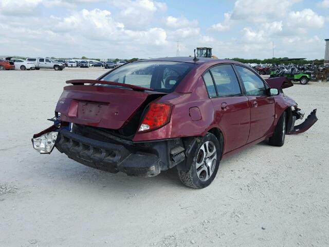 1G8AL54F35Z119701 - 2005 SATURN ION LEVEL RED photo 4