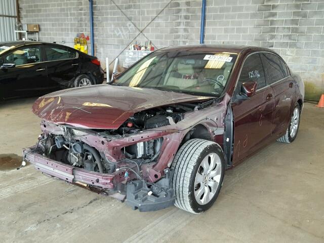 1HGCP2F86AA145333 - 2010 HONDA ACCORD EXL BURGUNDY photo 2