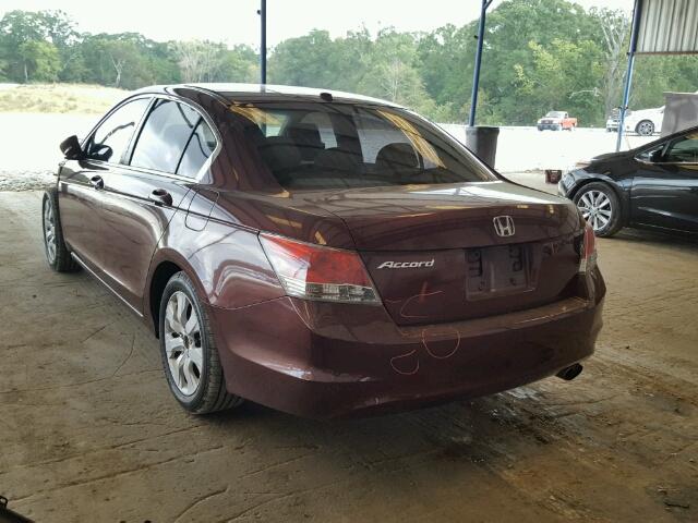 1HGCP2F86AA145333 - 2010 HONDA ACCORD EXL BURGUNDY photo 3