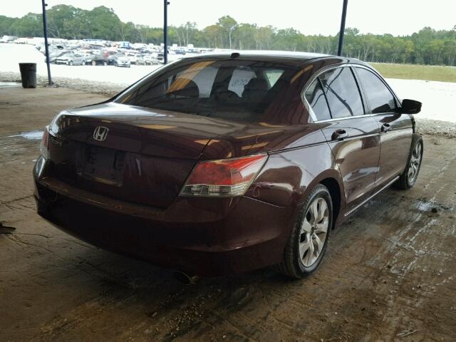 1HGCP2F86AA145333 - 2010 HONDA ACCORD EXL BURGUNDY photo 4