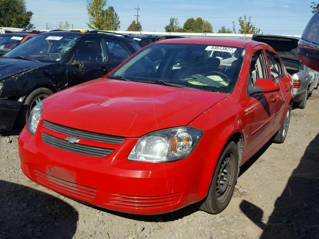 1G1AD5F50A7101694 - 2010 CHEVROLET COBALT RED photo 2