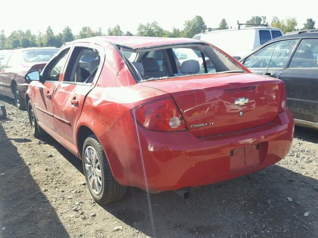 1G1AD5F50A7101694 - 2010 CHEVROLET COBALT RED photo 3