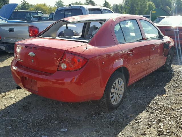 1G1AD5F50A7101694 - 2010 CHEVROLET COBALT RED photo 4