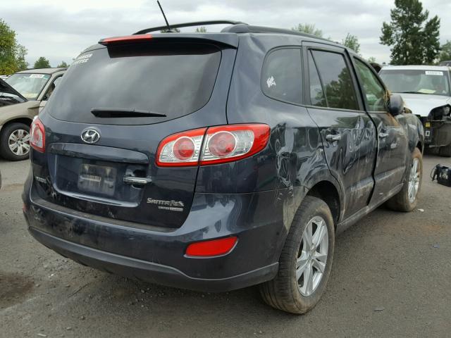 5XYZKDAG8BG054437 - 2011 HYUNDAI SANTA FE L BLUE photo 4