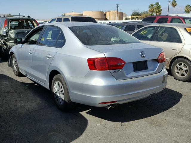 3VW2K7AJ3DM406356 - 2013 VOLKSWAGEN JETTA BASE 银色 照片 3