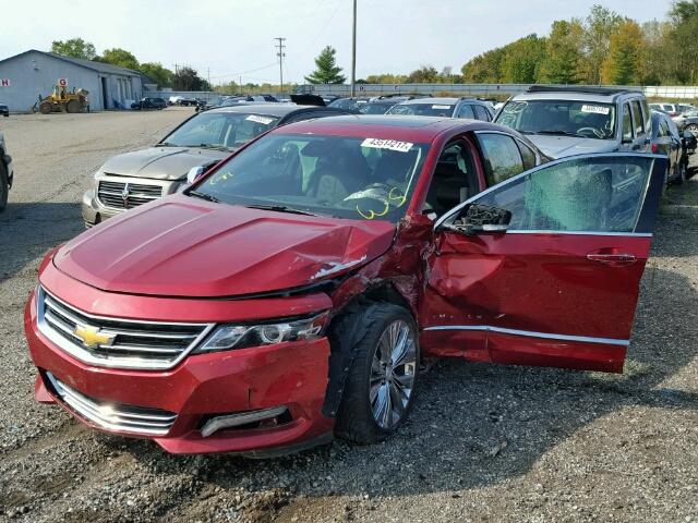 2G1155S34E9160382 - 2014 CHEVROLET IMPALA LTZ RED photo 2