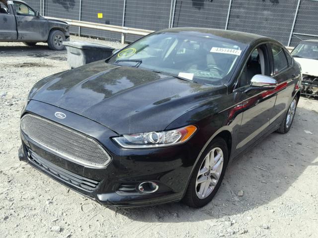 1FA6P0HD5E5382569 - 2014 FORD FUSION SE BLACK photo 2