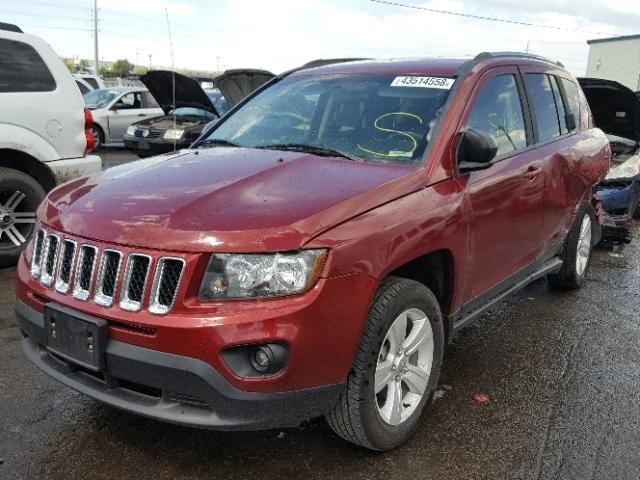 1C4NJDBBXFD269469 - 2015 JEEP COMPASS SP RED photo 2