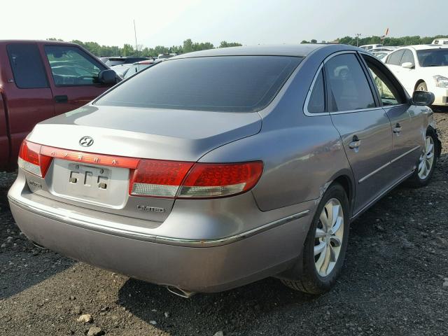 KMHFC46F56A069303 - 2006 HYUNDAI AZERA SE TAN photo 4