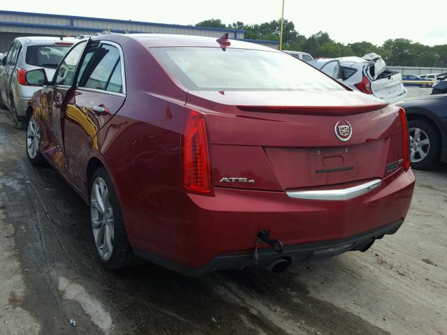 1G6AM5S32D0162587 - 2013 CADILLAC ATS PREMIU RED photo 3