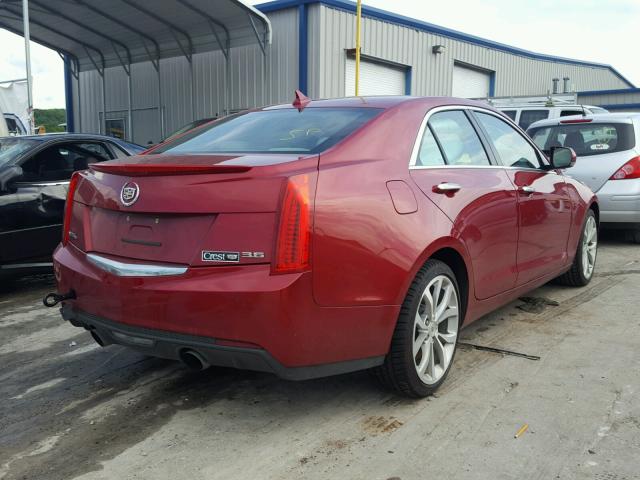 1G6AM5S32D0162587 - 2013 CADILLAC ATS PREMIU RED photo 4