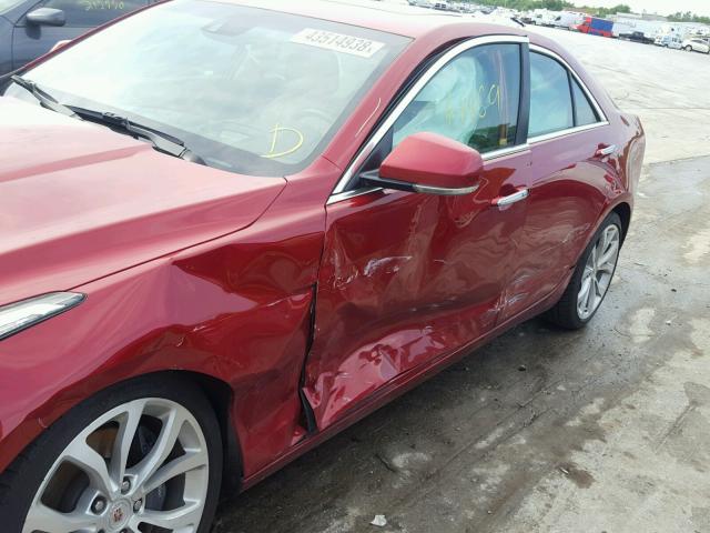 1G6AM5S32D0162587 - 2013 CADILLAC ATS PREMIU RED photo 9