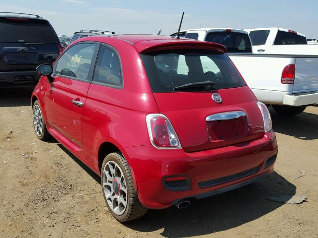 3C3CFFBR3CT174666 - 2012 FIAT 500 SPORT RED photo 3