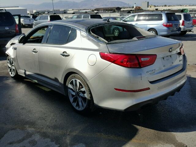 5XXGR4A60EG306944 - 2014 KIA OPTIMA SX SILVER photo 3