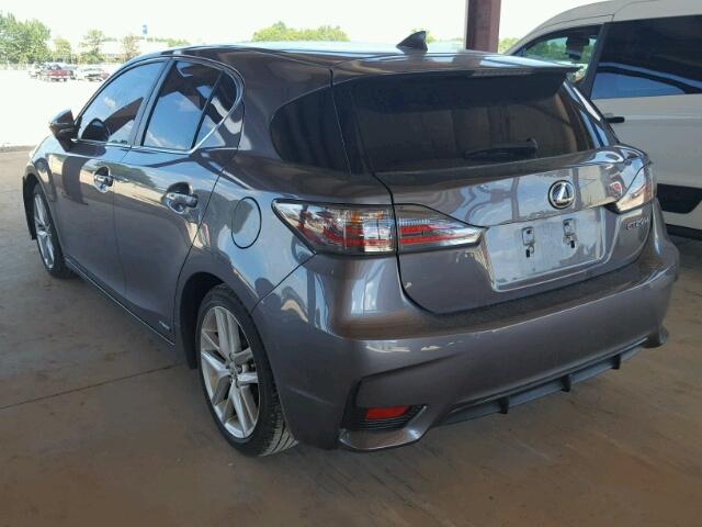 JTHKD5BH0E2180376 - 2014 LEXUS CT 200 GRAY photo 3